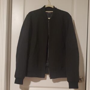 A.P.C. Men's Dark Gray Bomber Jacket